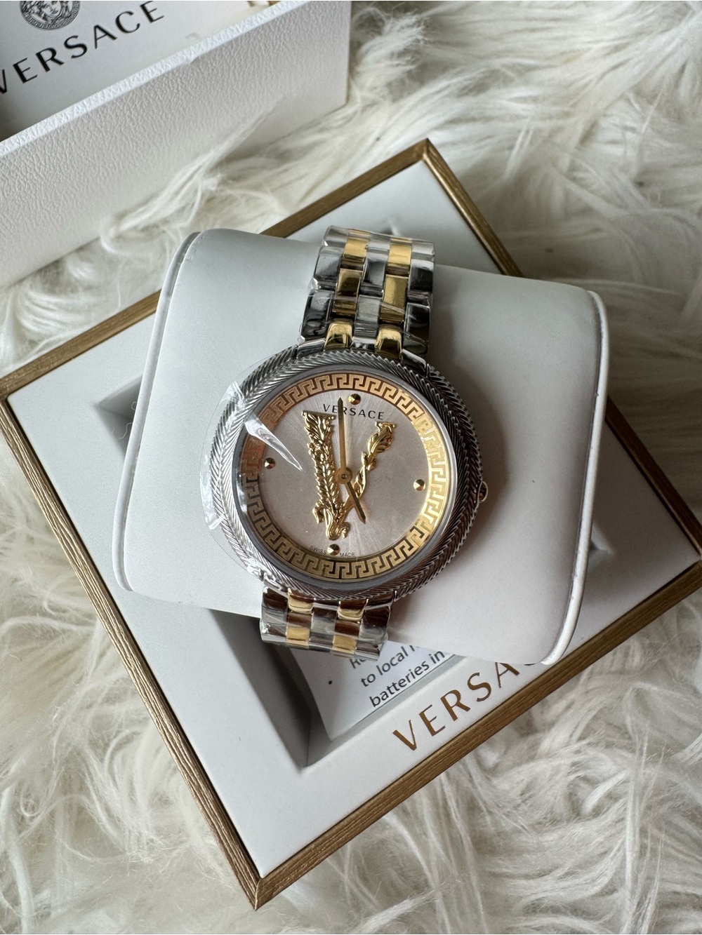 NEW! Versace Thea Womens Watch VE2CA0623 Gold Silver 38MM